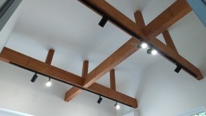 開放感満載の梁あらわし