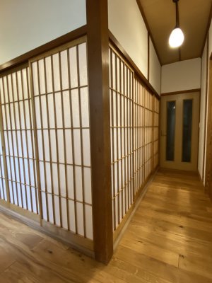 おしゃれな現代風の障子へ取替