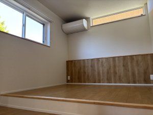 寝室のベッドスペースは小上がりにマットレス仕様。