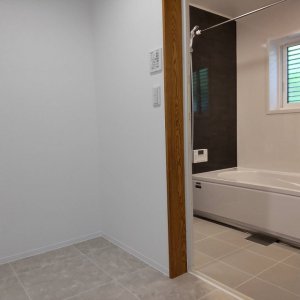 新しくなった浴室と脱衣室