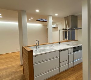 奥様ご希望の対面キッチン